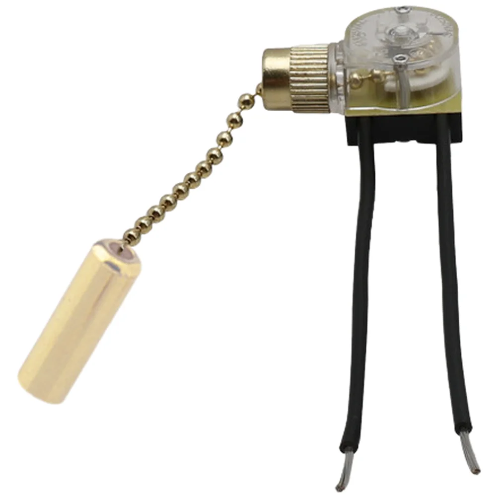 Wall Lamp Compatible Pull Chain Switch Pendant Light with Cylindrical Shape Gold Chrome Black Finish and Iron Body