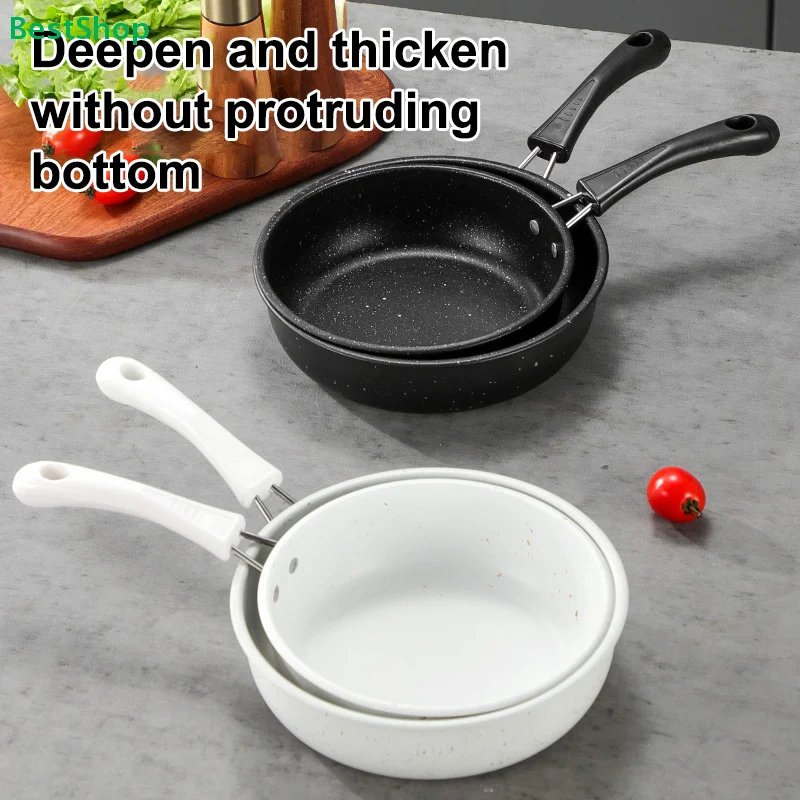 ♥Non-Stick Small Frying Pan - Mini Egg & Omelette Pan with Granite Coating, Compatible with Gas & Induction Stoves
