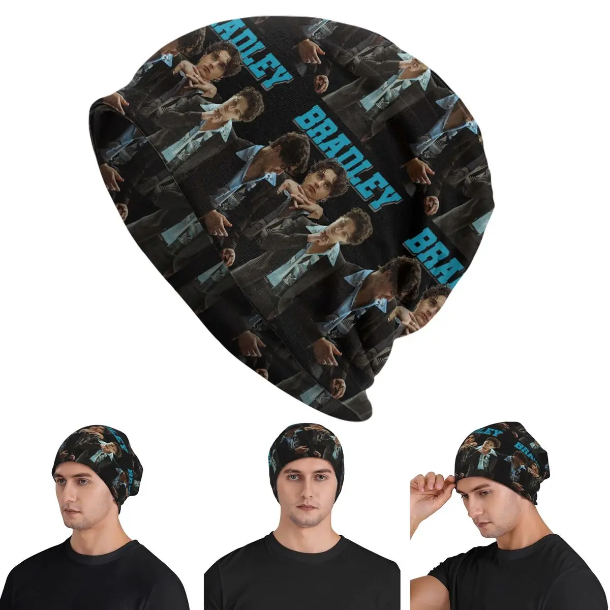 Brad Simpson The Vamps Warm Knitted Cap Fashion Bonnet Hat Autumn Winter Outdoor Beanies Hats for Unisex Adult