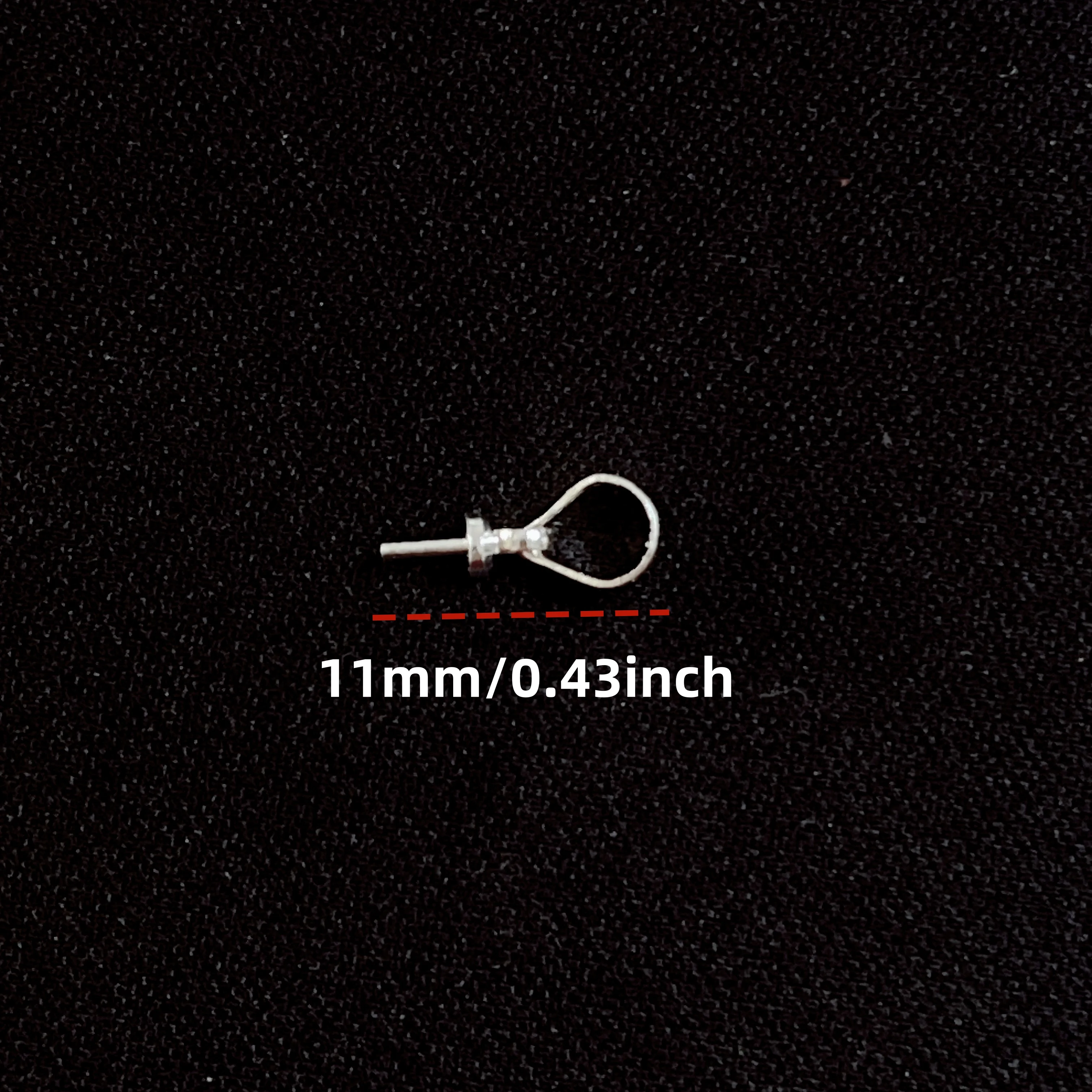 Wholesales Jewelry Making DIY Accessories 925 Silver Color Copper Clip Buckle Hook Pendant Findings & Components 5*12MM