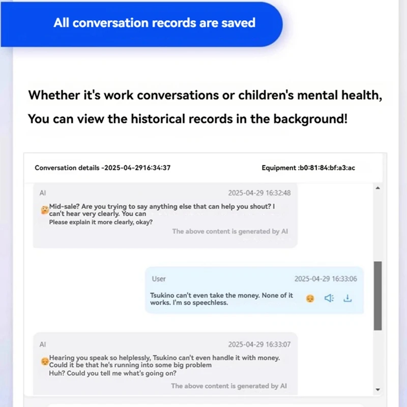 لـ DeepSeek AI Chat Robot AI Companion مع شاشة عرض LCD مقاس 1.54 بوصة تدعم 33 لغة إلكترونية للحيوانات الأليفة باللون الأزرق #6
