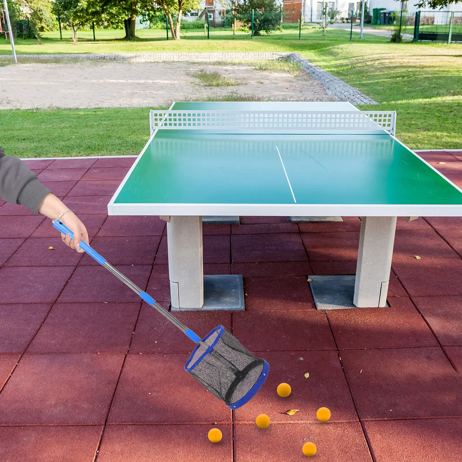 

Table Tennis Ball Picker Stainless Steel Adjustable Handle Large Capacity Portable Balls Collector Ball Catcher Tool