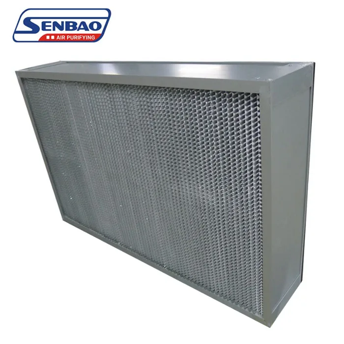 

H13 H14 Глубокий плиссированный HEPA промышленный алюминиевый/бумажный сепаратор Воздушный фильтр для кондиционирования воздуха HVAC