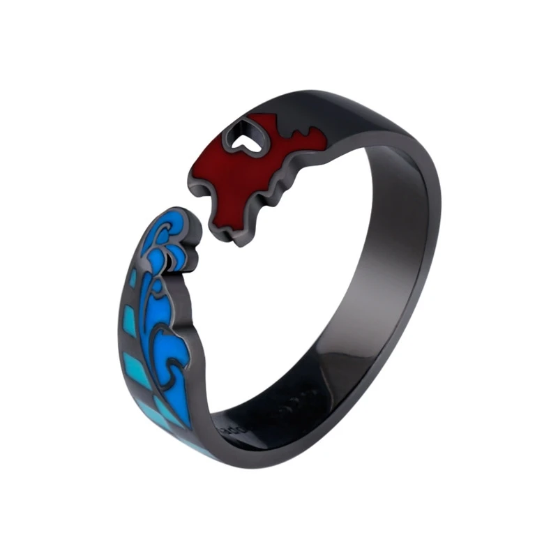 Anime Demon Slayer Kamado Tanjirou Cosplay High Appearance Level Accessory Individuality  Ring S925 Silver Ambitus