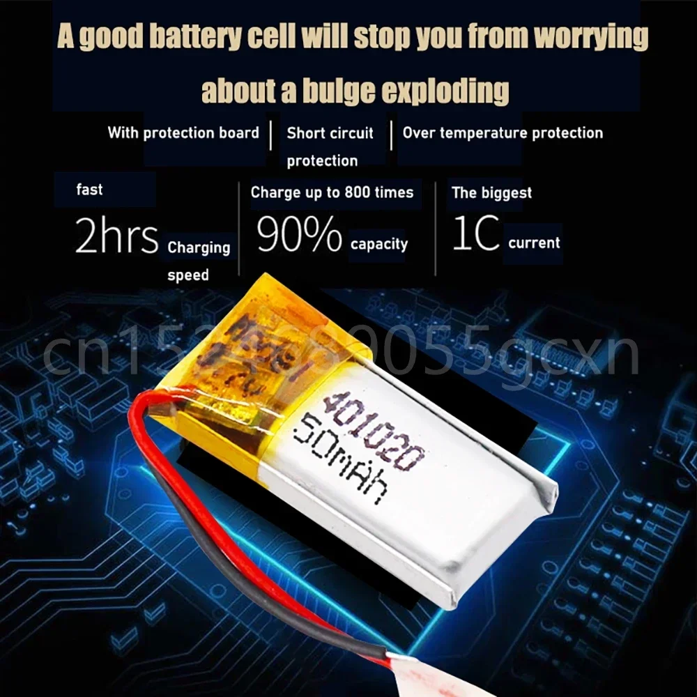 Giocattoli RC 3.7v 50mah, altoparlante Bluetooth per auto RC, auricolare Bluetooth, prodotti digitali Batteria ai polimeri di litio 3.7V 401020