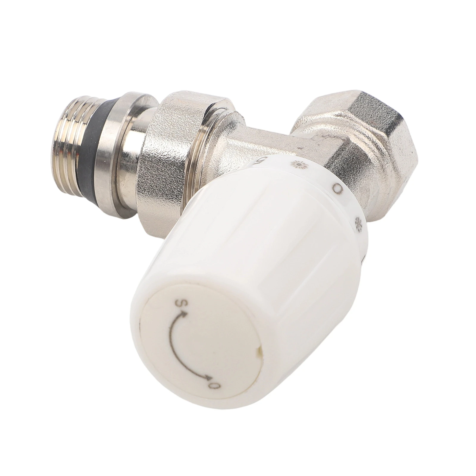 12 Inch Manual Radiator Valve Angle Type Temperature Control Valve for Home Heating System with 12 and 34 Inch Connection