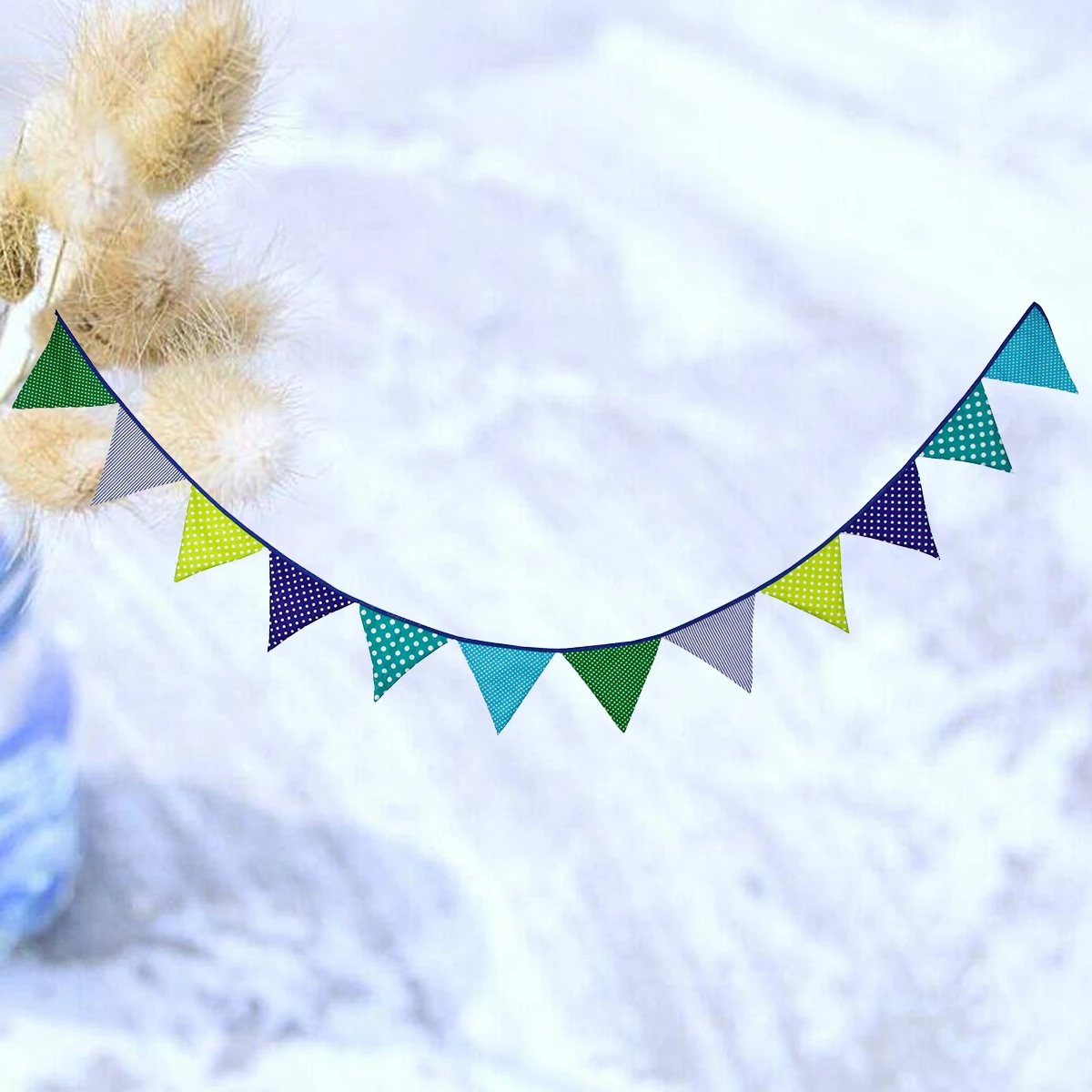 

1pc 3.2M Bunting Pennant Banner Festival Decor Colorful Flag Party Supplies Burlap Linen Banner Flag Pull Decoration