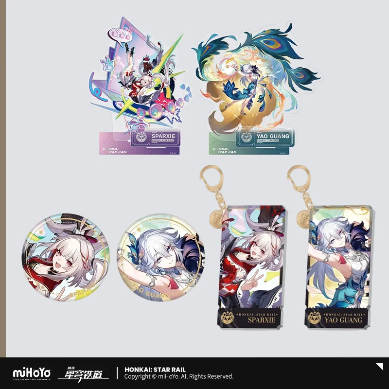 

Presale Sunsyea Honkai Star Rail Official Merch miHoYo Original Authentic HY Acrylic Stand Badge Keychain Sparxie Yao Guang