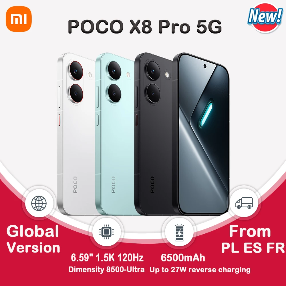 POCO X8 Pro - Smartphone 6,59 " Dimensity 8500-Ultra, batterie 6500 mAh, capteur Sony IMX882 50MP avec OIS