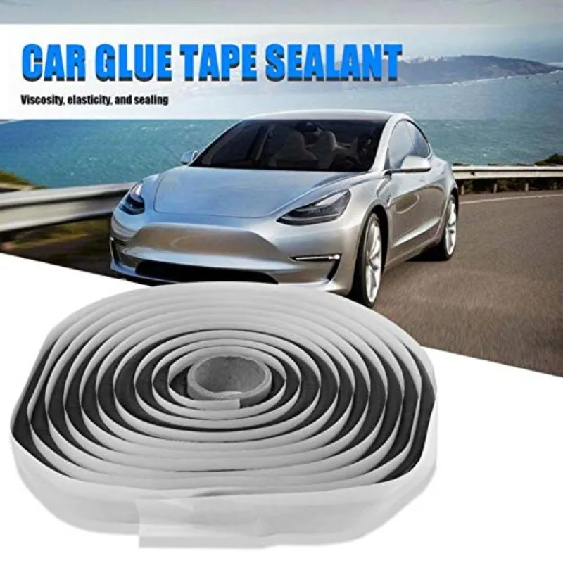 

Герметик из бутилкаучука, 9 м * 4 мм, водонепроницаемая черная лента, модификация для автомобильных фар, аудиосистем, клей для дверей и окон, змеиная катушка