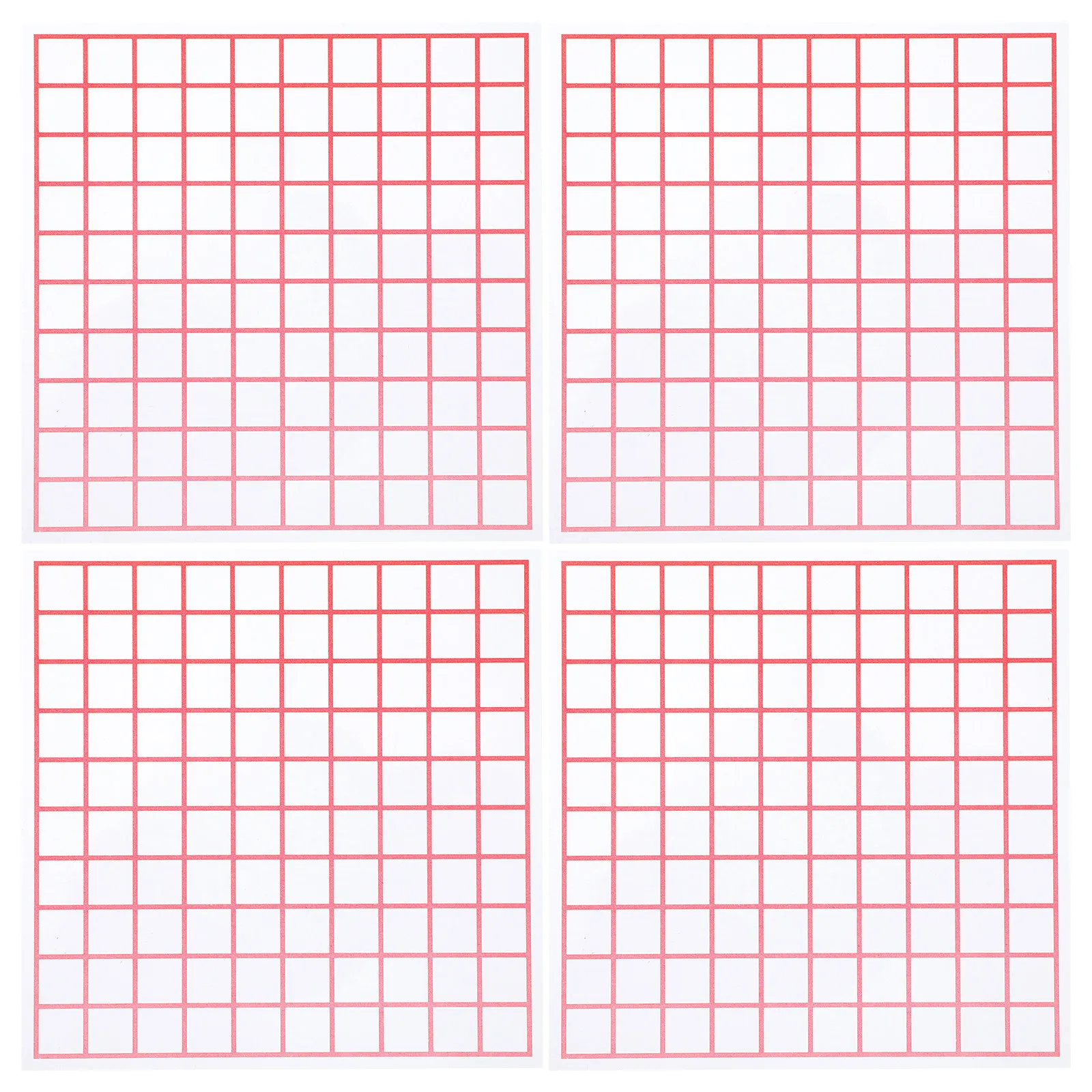 10Pcs Square Grid Plates 100 Grids Per Sheet 1Cm X 1Cm Transparent Area Measuring Sheets Math Teaching Aids Educational Tool