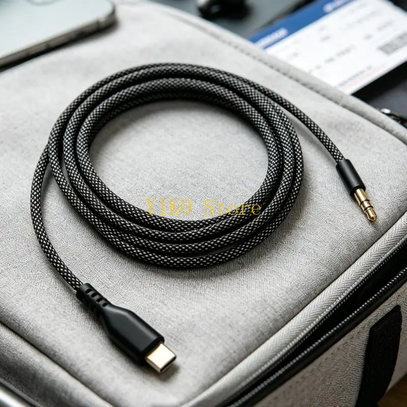 Cable auriculares K32C USB C a 3,5 mm para WH 1000XM5/4/3 llamadas oficina viajes y estudio