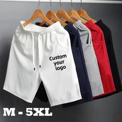 Summer Men's Casual Short Custom your logoCasual Jogging Slim Fit Shorts Trousers Comfortable and Breathable 5 Colors