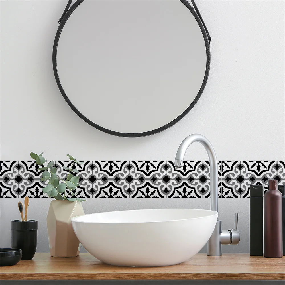 Mosaik Badezimmer Taille Linie Wandaufkleber Wasserdicht Peel & Stick Kunst Backsplash Küche Büro Sockel Linie Dekor Tapete – Detail 32