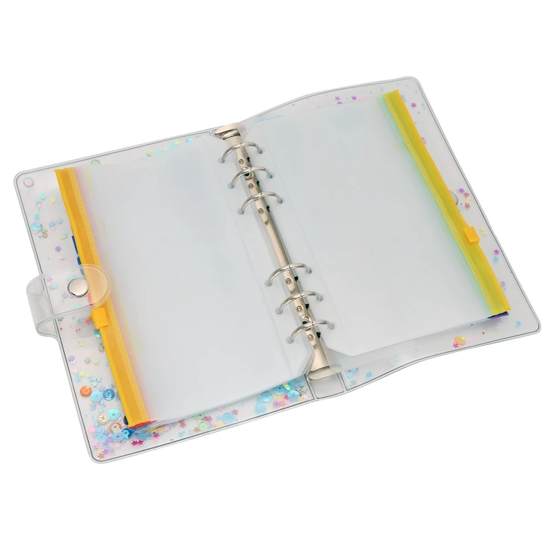 A6 Budget Binder Cover, Waterdichte PVC Ringband Cash Envelop Portemonnee Voor Planner Organizer, Zakken Veelkleurige Rits