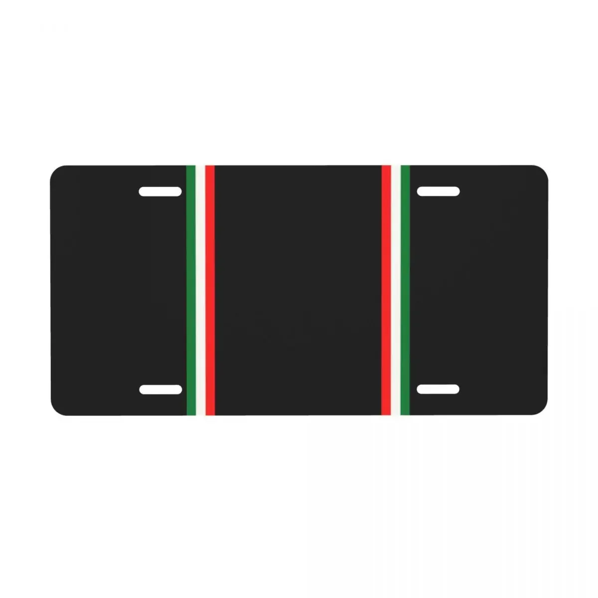 Custom Minimalist Italian Flag Italy License Plate Patriotic Car Front License Plate Aluminum Metal Sign Vanity Tag 6 X 12 Inch