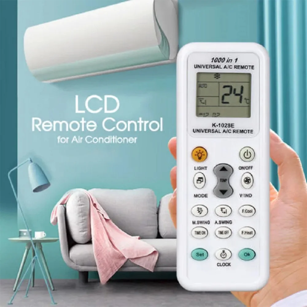 Universal A/C Air Conditioning Remote Control K1028E Air Con ALL MAJOR BRANDS LCD DGS