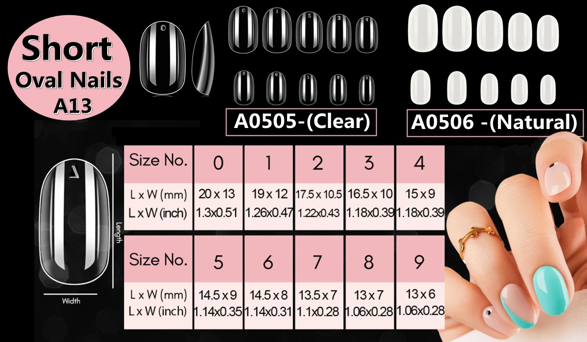 Makartt Künstliche Nagelspitzen 500 Stück Mandelform Vollabdeckung Gel-Spitzen Falsche Acrylnägel Stiletto Coffin Press-on Nägel Klar Natürlich – Detail 18