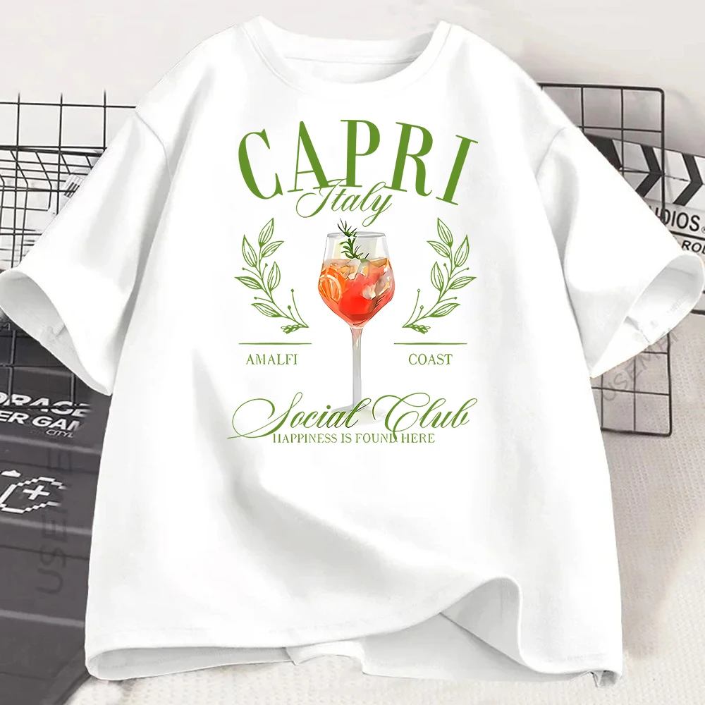 Aperol Spritz T-shirt Aperol Graphic Italian Style T Shirt Italy Summer Graphic Tee Breathable Casual Comfortable Printed Top