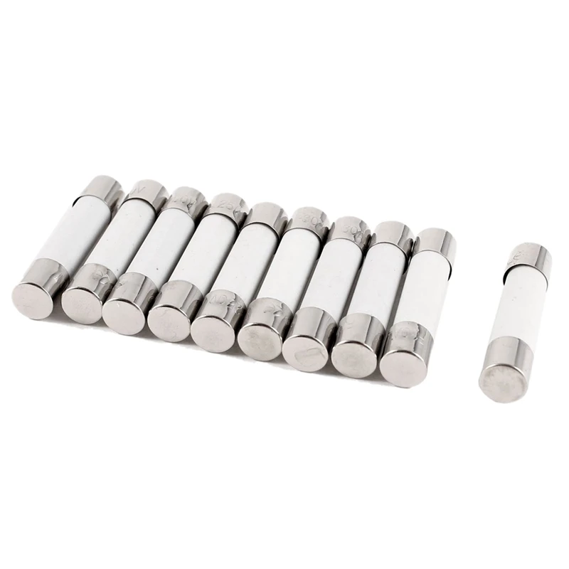 10 Pcs 250V 30A 6x30mm Cylindrical Ceramic Tube Fuses Link