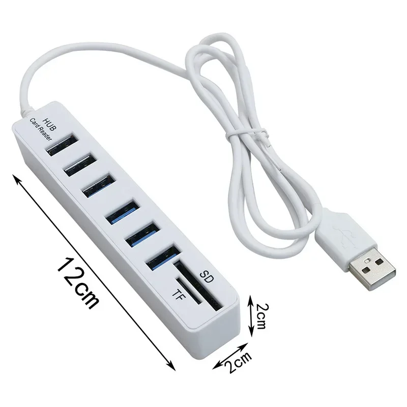Multi USB Splitter, 3/6 Port Expander Adapter, USB 3.0 Hub, USB 2.0 Hub, Multiple USB3.0 Hub, Card Reader For PC