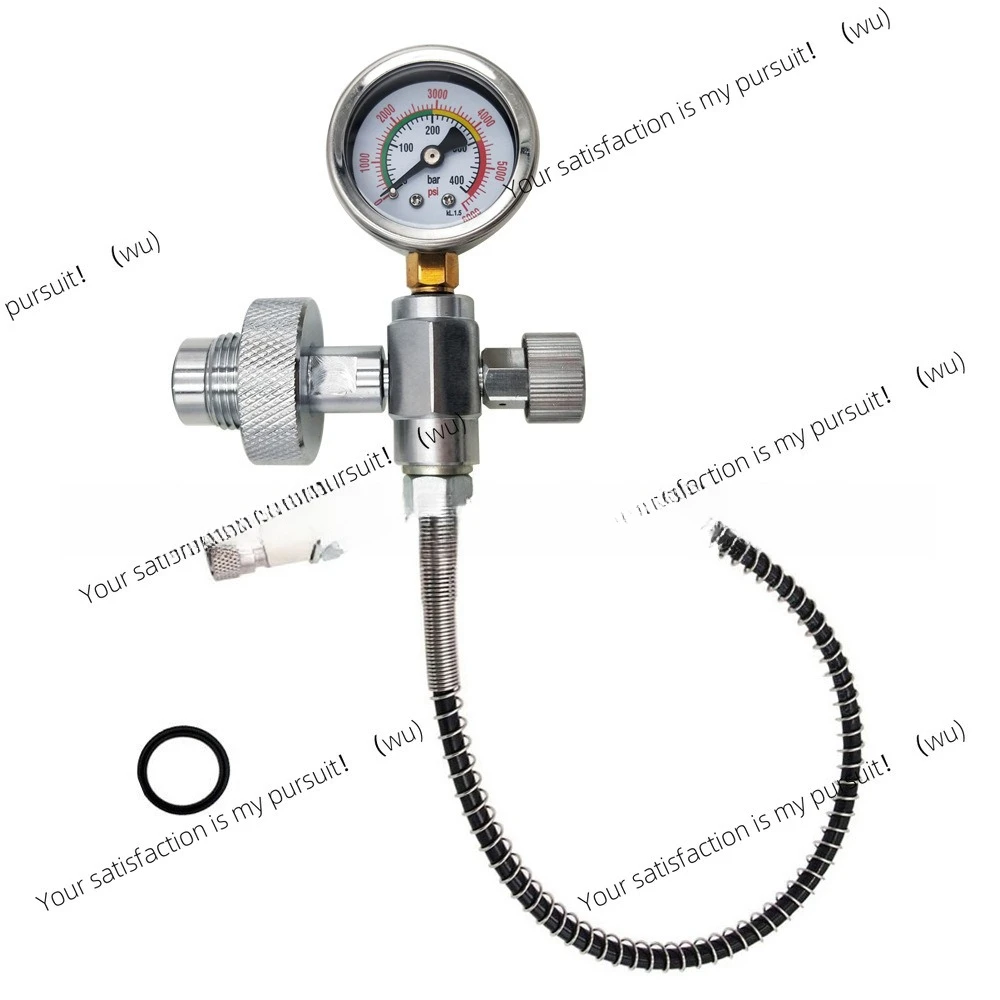 Submersible G5/8 threaded inflatable tool, vertical inflatable connector, over-inflated connector with 50cm trachea,