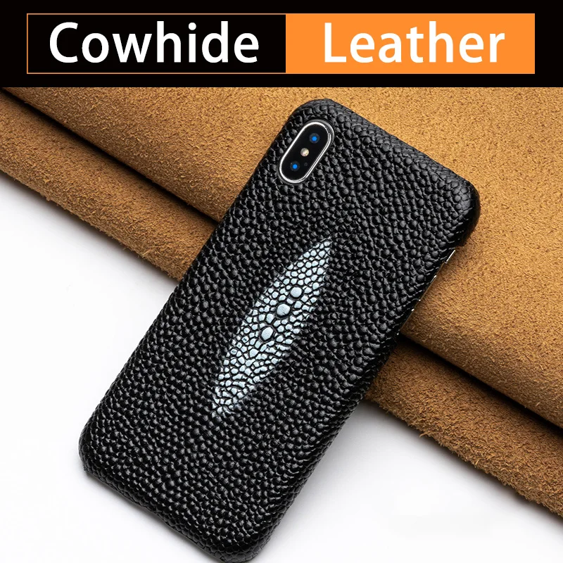 

Genuine Leather Phone Case For iPhone 13 Mini 12 Pro For Apple X XS Max XR 6 6S 7 8 Plus SE Luxury Natural Cowhide Back Cover