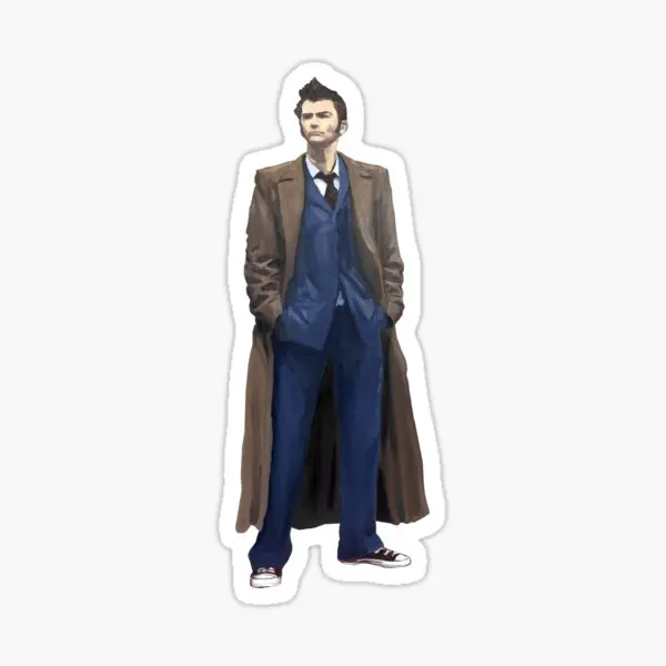The 10Th Dr Who David Tennant 5PCS Stickers for Cartoon Cute Living Room Water Bottles Print Room Bumper Decorations Background