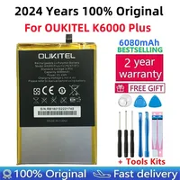 Original Replacement Battery For OUKITEL K6000 Plus Mobile Phone Rechargeable Li-polymer Batteries 6080mAh In stock