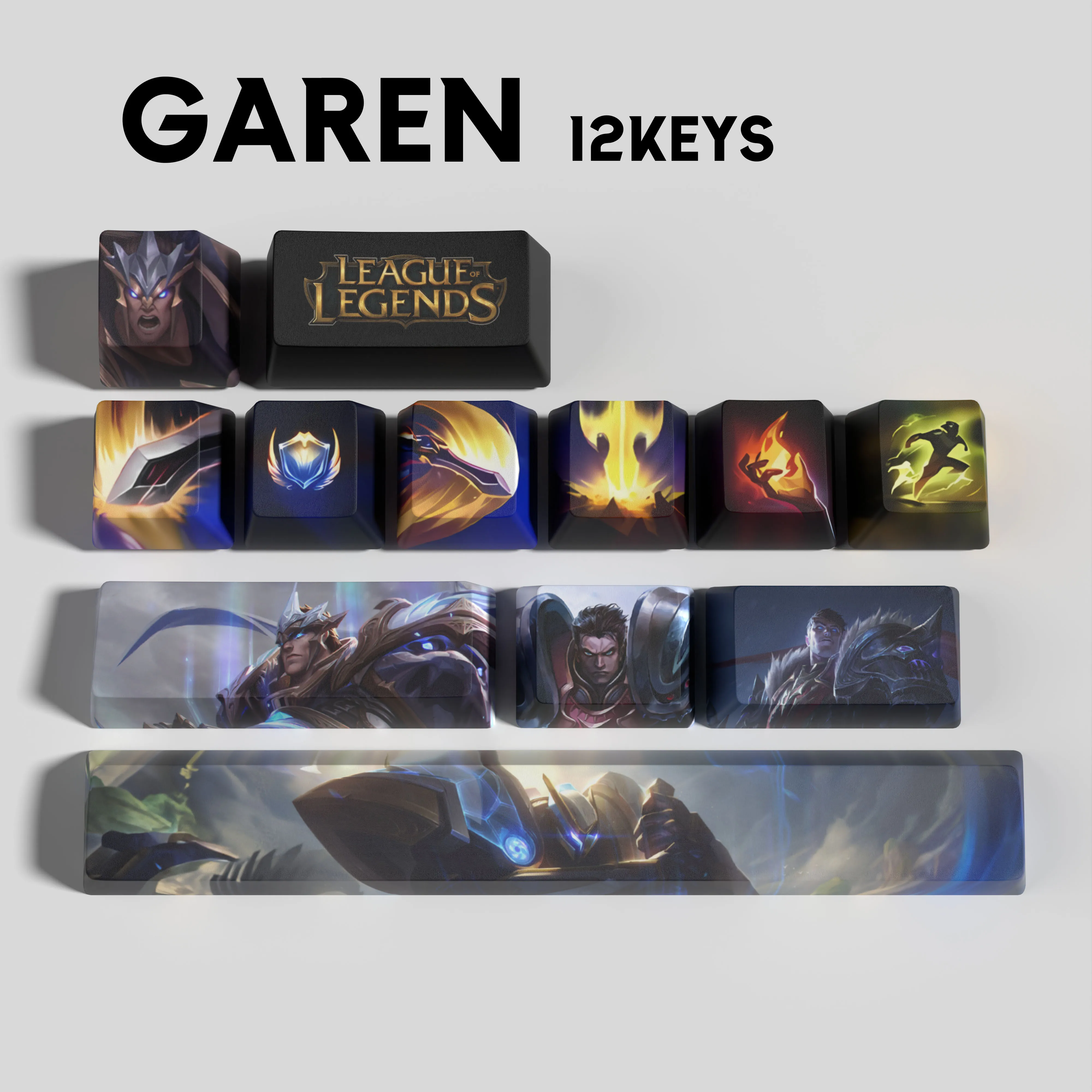

Garen keycaps League of Legends keycaps game keycaps OEM Profile 12keys PBT dye sub keycaps