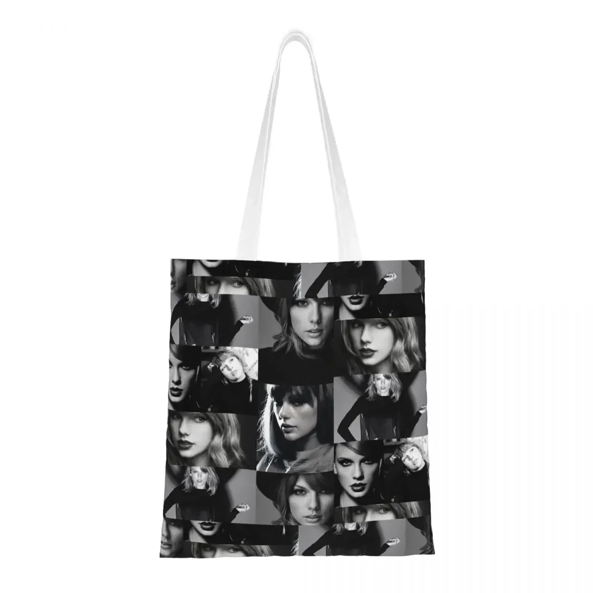 T Queen S Swifties Photo Tote Bags Women Handbag Canvas College Shoulder Bag Reusable Shopping Bag