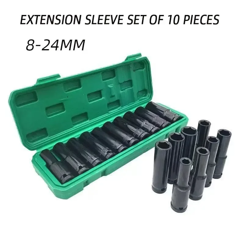 

Automotive Maintenance Tool Hexagonal Extension 10Pcs of Extended Socket Head Electric Socket Set Telescopic Socket Head