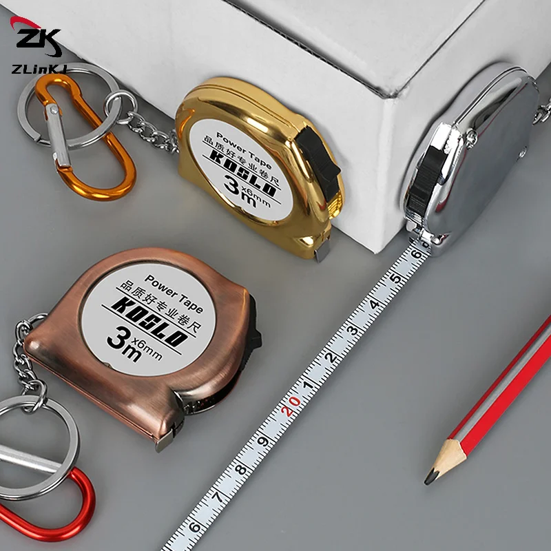 (ZYDD01) 1Pcs Mini Measuring Tool 3 Meter Portable Tape Measure Delicate Household Retractable 300cm Measuring Tape Key Chain