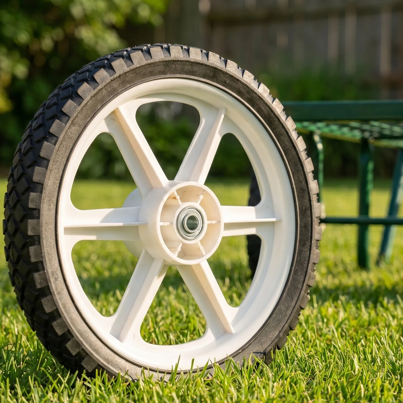 Rubber Garden Cart Wheels Replacement 12 Inch Puncture Proof Flat Free Tires for Wheelbarrow Hand Truck Lawn Mower Utility Cart