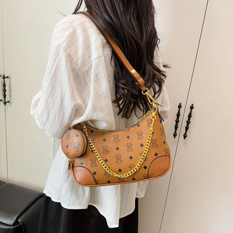 

Восстановленная дизайнерская женская сумка через плечо на молнии, популярная модная сумка, роскошная женская сумка через плечо с ремешком-цепочкой