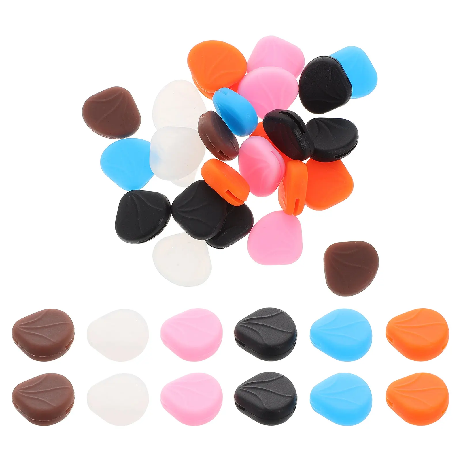 

60pcs Anti-slip Silicone Ear Grips for Glasses Holders Protective Eyeglass Bumpers Pads Stylish Shape Non-slip Glass