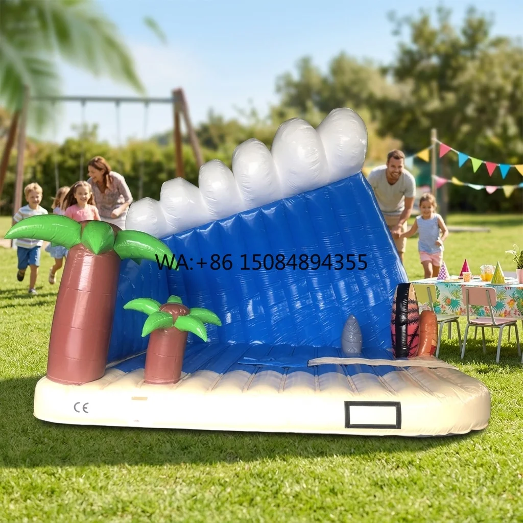 Outdoor Kids Adult Sport Game Inflatable Surfing Electric Rodeo Mechanical Surfboard With Wave
