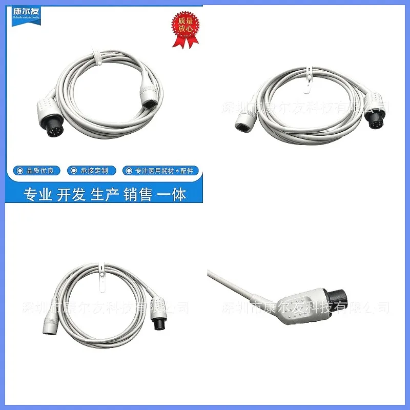 OEM Invasive Pressure Cable for Spaces Gold PM9000 6-Pin to Abbott Pressure Sensor Cable Replacement