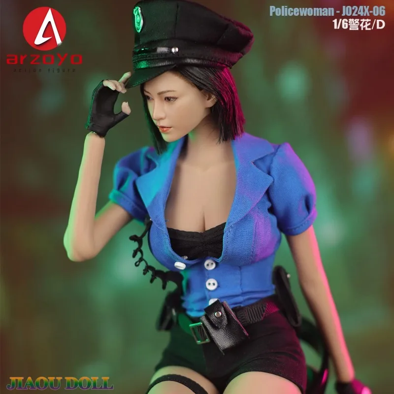 IN STOCK JO24X-06 1/6 Scale Police Flower Uniform Female Police Clothes for 12'' Female Soldier Action Figure Body Dolls