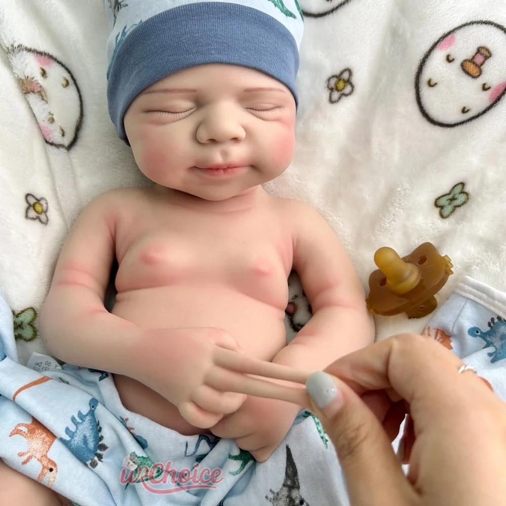 ตุ๊กตาซิลิโคนแบบเต็มตัวขนาด 20 นิ้ว แบบเปิดปากได้ สำหรับเด็กผู้หญิงและเด็กผู้ชาย ผิวทาสี ล้างทำความสะอาดได้ สัมผัสนุ่มเหมือนทารกแรกเกิด ของขวัญคริสต์มาส