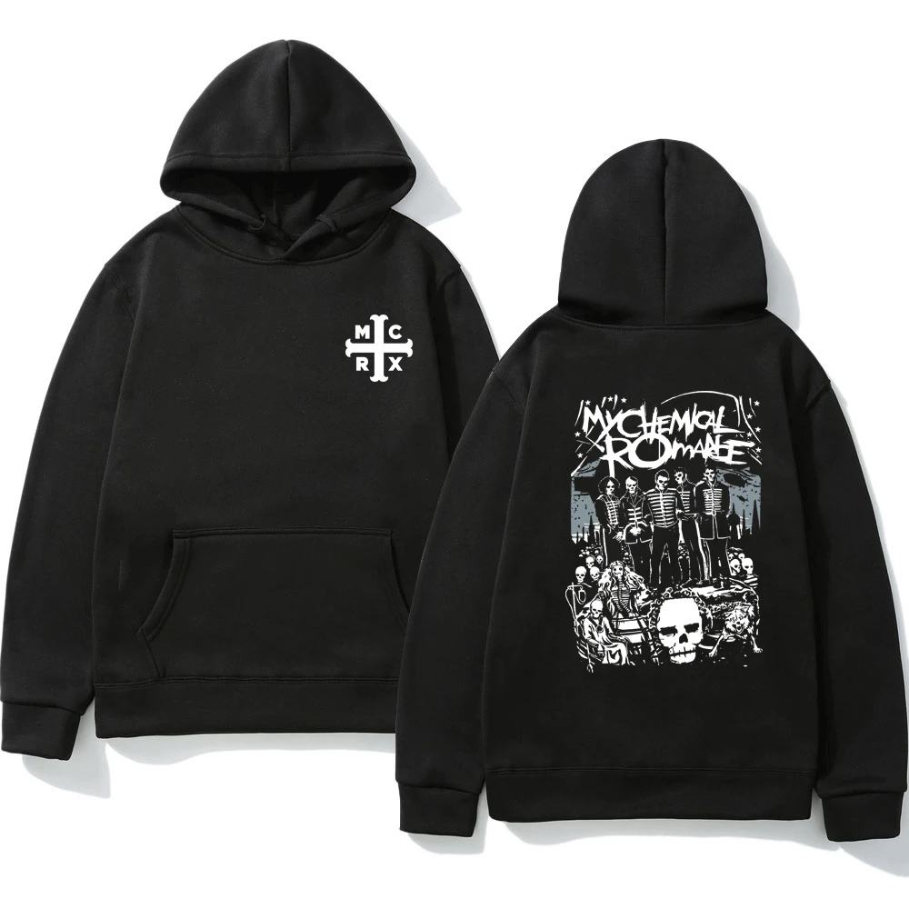 Fashion Popular Style Hoodies My Chemical Romance Mcr Dead Emo Print Sweatshirt Men Women Hip-pop Y2k Trend Hooded Pullover