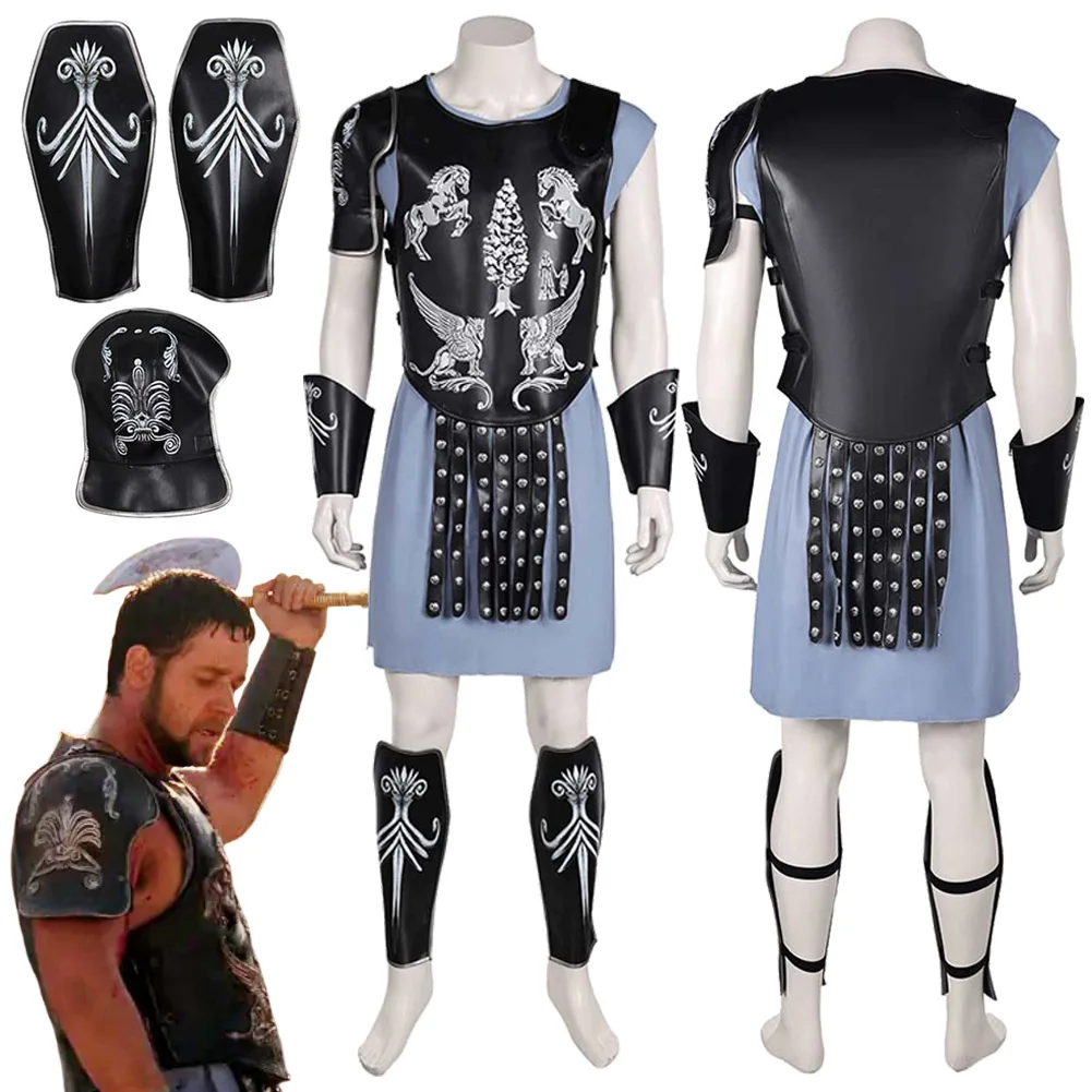 Marcus Acacius Cosplay Fantasy Battle Suits Clothing 2024 Movie Gladiator Costume Disguise Adult Men Roleplay Fantasia Outfits