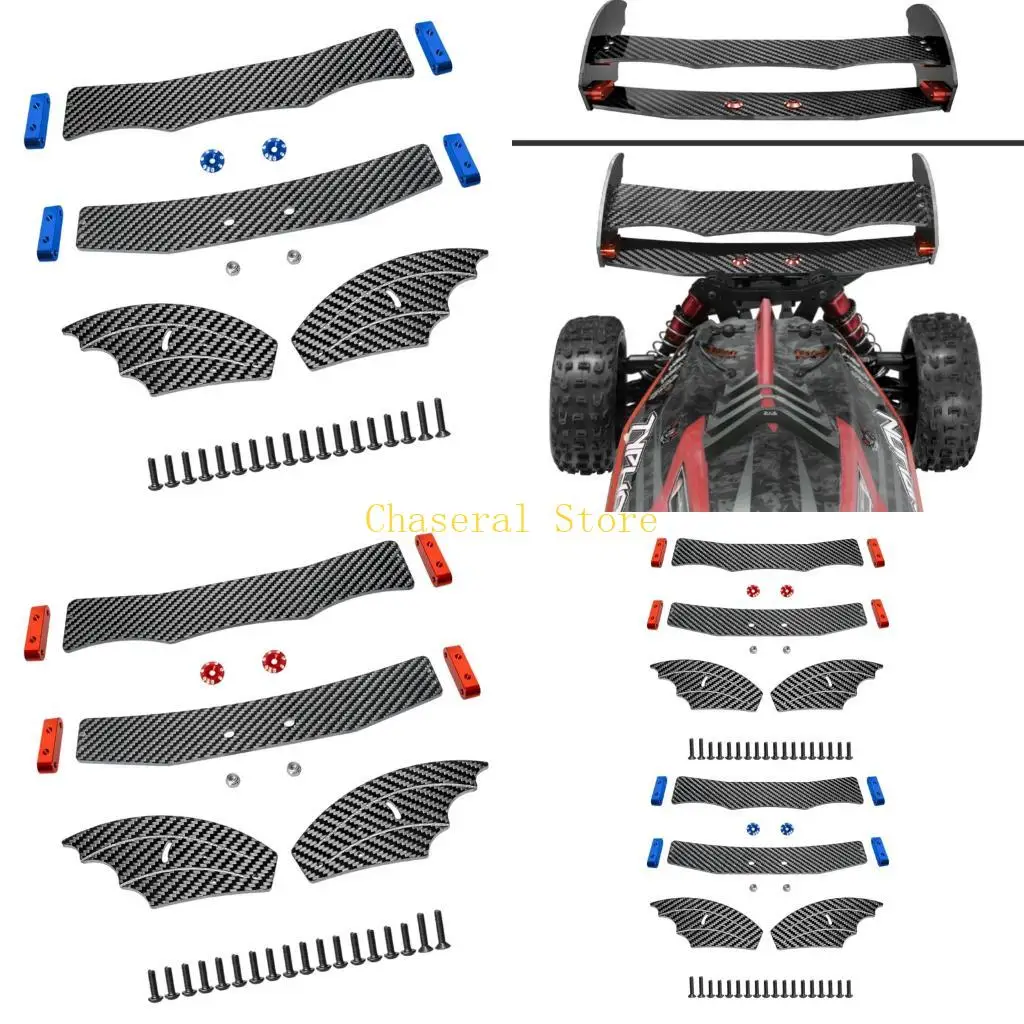 

E7CE High Performances Carbon Fiber Rear Wing Lightweight & Strong Adjustable Carbon Fiber Tail Fin for 1/8 TYPHON