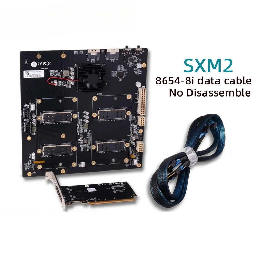 NVIDIA V100 SXM2 Graphics Card 300G Integrated Nvlink Lite Dual Card Sxm2 Adapter Board Plx8749 Aom-sxmv Simplified AI Computing