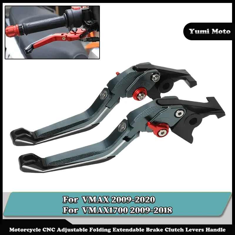 

NEW Motorcycle Folding Adjustable Brake Clutch Levers Handlebar Grips Motorcycle For YAMAHA VMAX 2009-2020 VMAX1700 2009-2018
