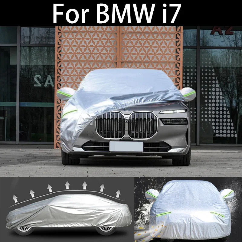 

For BMW i7 Car Cover winter Dustproof Outdoor Indoor UV Snow Resistant Sun rain Protection waterproof hail cover for car