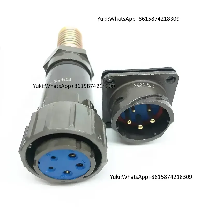 FQ24 10-Pin Circular Connector Custom Length IP67 Waterproof Withstand 1000V Voltage Power Application 2-Pin Function - view 3