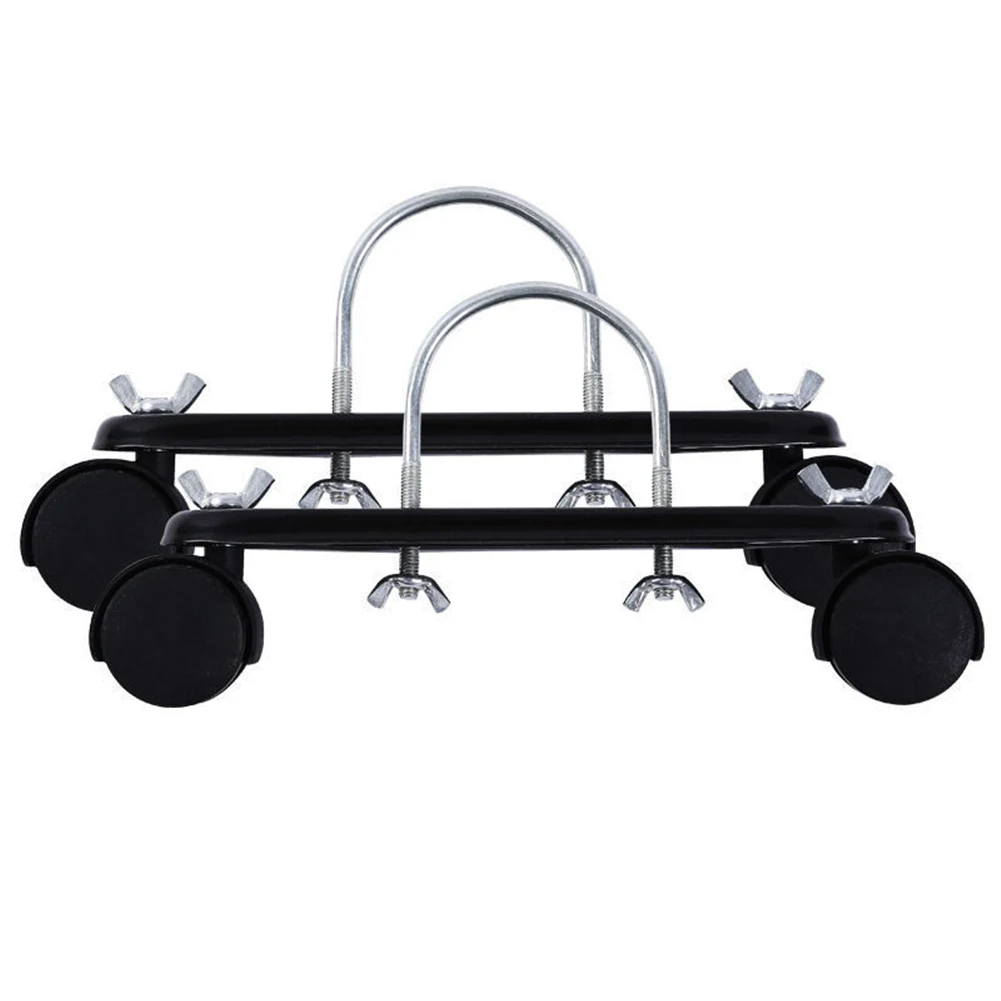 

2x Oil Ting Electric Heater Mobile Pulley Bracket Casters Stand Carbon Steel 360 Degree Rotation for Radiator Heating Mobility