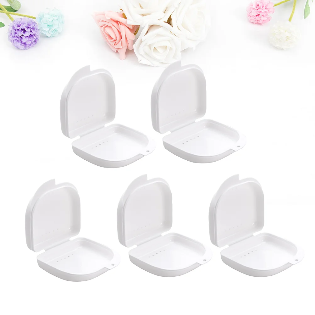 

5 Pcs Case Storage Container Fake Teeth Mouth Guard Mouthguard