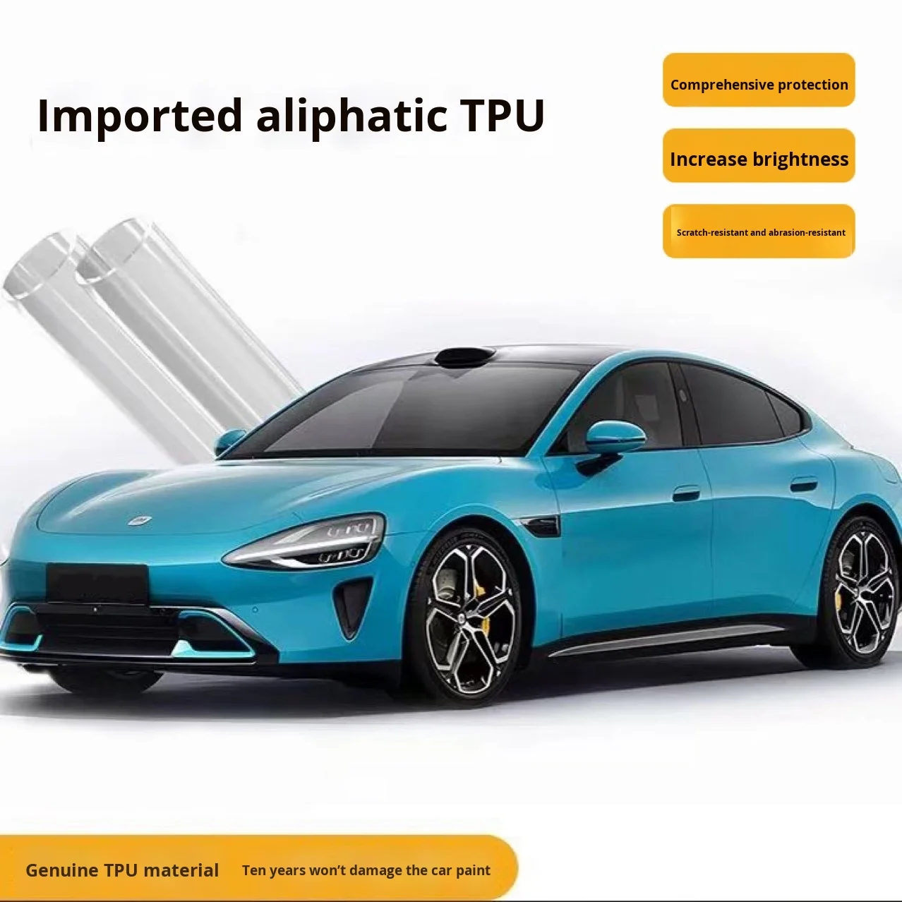 ฟิล์มกันรอยรถยนต์ใส TPU แบบด้าน ป้องกันรอยขีดข่วน ฟิล์มปกป้องตัวถังรถยนต์ ซ่อมแซมได้ ขายตรงจากโรงงาน